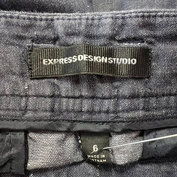 Size 6 Express Design Studio Denim Looking Mid Rise Shorts - Picture 5 of 8